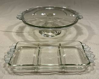Cake Plate & Divided Dish