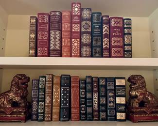 The Franklin Library Books & Foo Dog Bookends