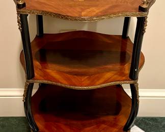 Antique Napoleon III Style Three Tiered Side Table