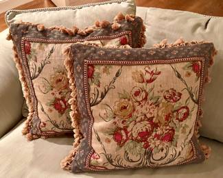 Down Pillows with Tassels