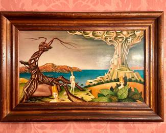 Surreal Painting, signed A.G. Marchal