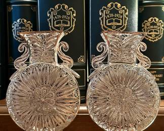 (2) Silver Filigree Urns