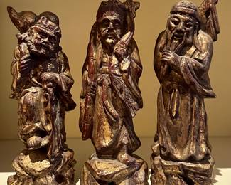 (3) Carved Figures