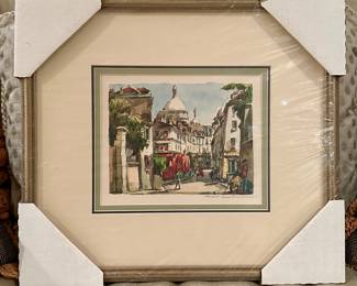 "Street Scene," Signed