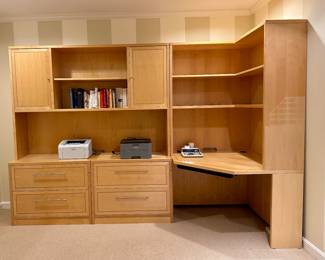 Custom Desk with Filing Cabinets (will need to be professionally moved)