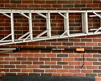Aluminum Ladder & Fiskars Tree Pruner