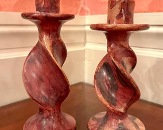 Pottery Candlesticks