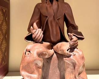 Art Pottery Man with Pipe