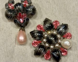 Vintage Rhinestone & Pearl Pins