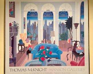 "Blue Couch" Thomas McKnight Framed Print