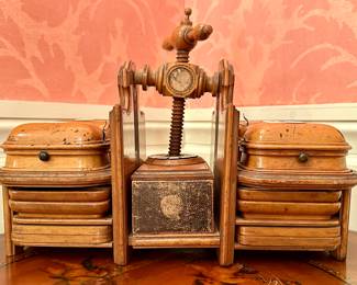 Antique Wood Playing Card Press