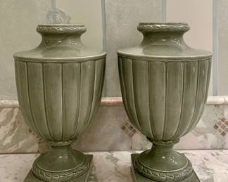 (2) Pottery Urns (Made in Italy)