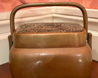 Antique Chinese Bronze Hand Warmer