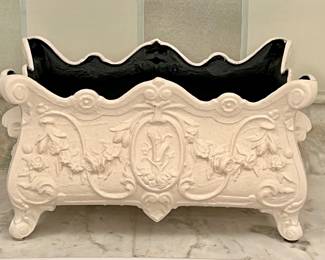 Heavy Cast Iron Painted Planter