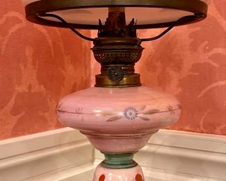 Antique Hand Painted Lamp
