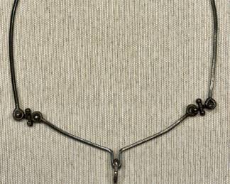 Sterling Silver Necklace with Gemstone