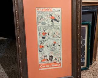 Vintage Lil Abner framed comic 