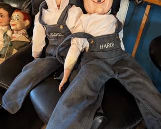 Vintage Laurel and Hardy Ventriloquist Dolls