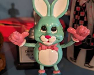 Vintage RARE 6" Easter Unlimited Inc Bunny Rabbit PVC Figure 