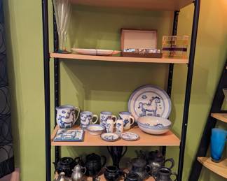 Glassware, Sterling silver and Pottery 