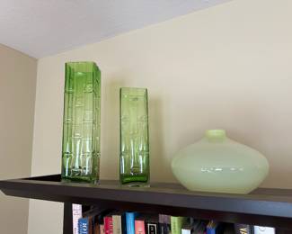 Green Glass Vases