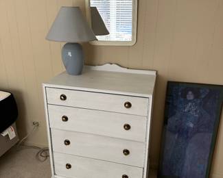 BUY IT NOW: White 4-Drawer Dresser. $50
