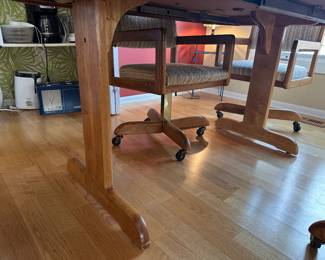 BUY IT NOW: Dining Set. Table with 4 Rolling Chairs. $250