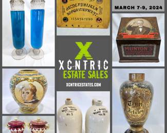 XCNTRIC Estate Sales: Orland Park Pharmaceutical and Collectibles Estate Sale March 7-9, 2024.