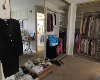 Ladies clothing, shoes and purses.