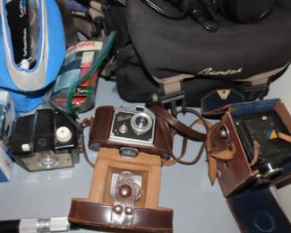 Antique cameras.