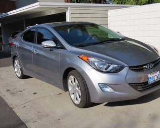 2013 Hyundai Elantra, Limited. 55,000 miles. 1.8 liter,    4 cylinder. 6 speed automatic FWD.  Leather interior, moon/sunroof. Non smoker, no pets. New battery, new tires. Very good condition.