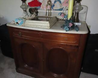 Marble top antique wash stand/chest.