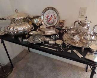 Silverplate table.