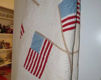 American flag quilt.