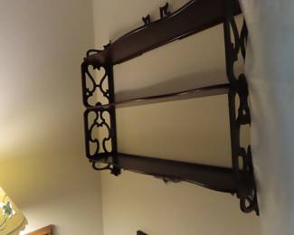 Multiple plate/knick knack shelves.