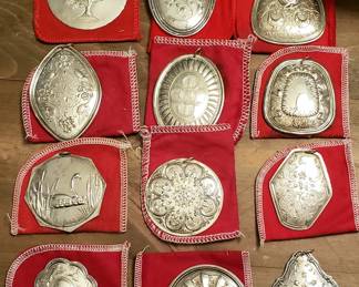 Sterling silver "12 days of Christmas" ornaments