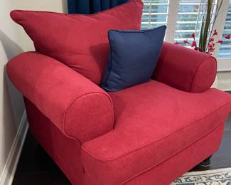 American Furniture oversized red chair