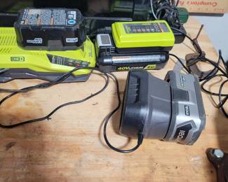 Ryobi chargers and batteries