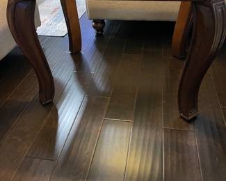 Side table with glass top