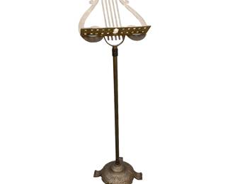 Antique Brass Lyre  Music Stand