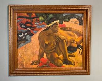 Gauguin's "Are You Jealous?" Reproduction Oil Painting
