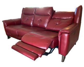Miller 3 Seat Power Recliner Leather Sofa