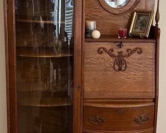 Oak side by side Secretary 