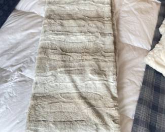 Beige & creme plush throw,  $14