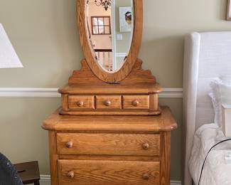 Chest with mirror and 3 drawers, 36"W x 20"D x 6'H,  was $275, NOW $199