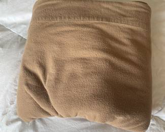 Queen Tan flannel flat,  was $9, NOW $5