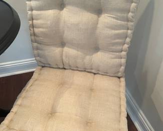 Additional view of cream seat cushions ~