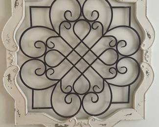 Wood and metal scrolled wall art, 35" x 35",  was $45, NOW $35