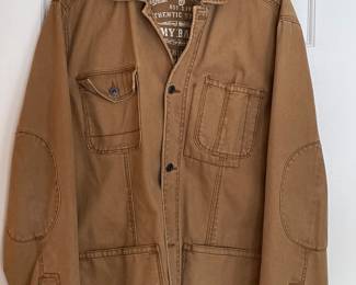 Cognac button up jacket,  Size Large,  $12