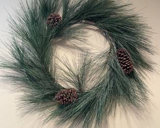 Pinecone wreath, 19"D, was $18, NOW $14